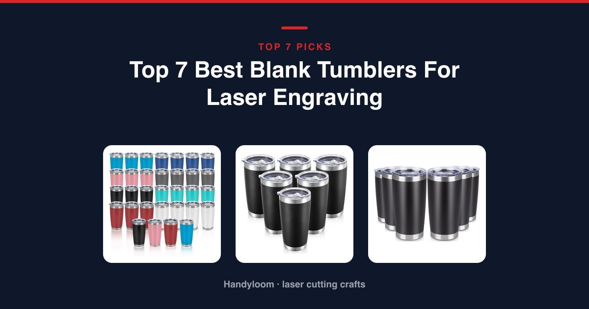 Powder-coated stainless steel blank tumblers for laser engraving, shown in 20 oz and 30 oz sizes